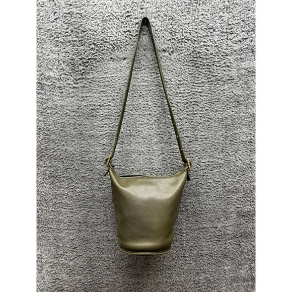 Vintage Coach 9953 Helen's Legacy Leather Crossbody Bucket Bag Olive Green - Picture 2 of 12